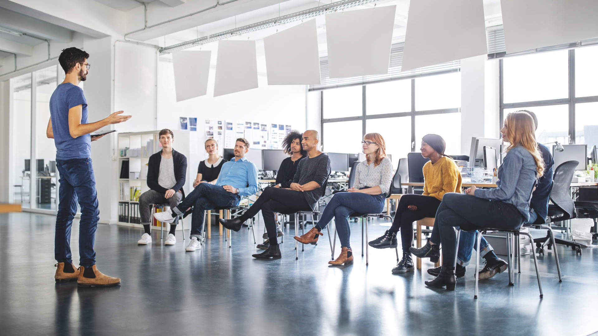 Photo of a group in a conference room